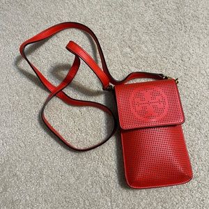 Red Tory Burch Phone Crossbody